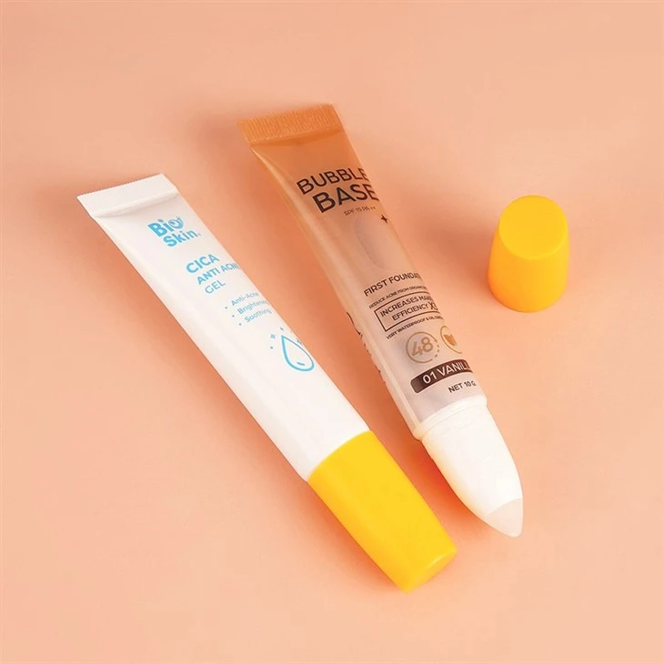 15ml Comsetic Plastic Packaging Skincare Gel Tube With Silicone Applicator suppliers