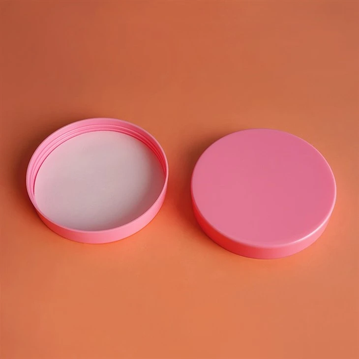 Beauty 200g 10oz Empty Round Shape Cosmetic Plastic Packaging Body Butter Body Scrub Face Cream Containers Jar With Pink Lids